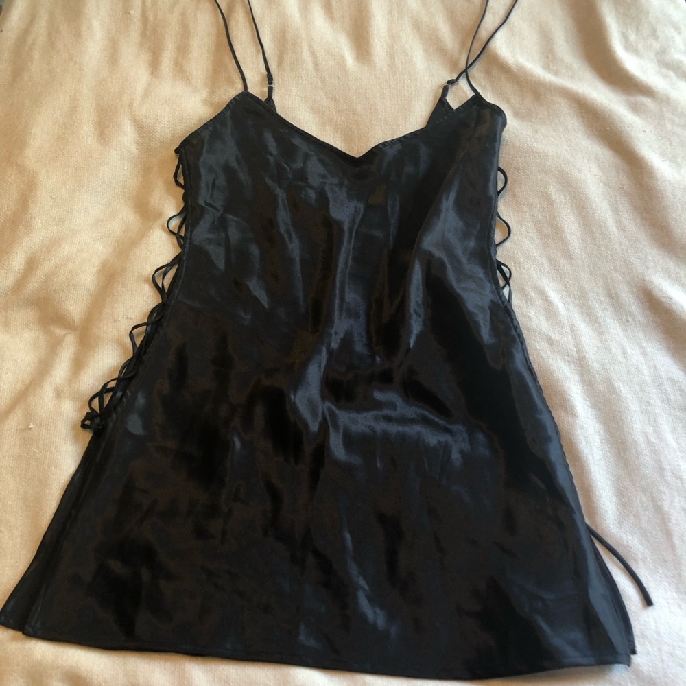 Vintage La Senza lace up sides slip babydoll size small